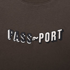 Pass~Port Sunken Logo Embroidery Tee - Bark