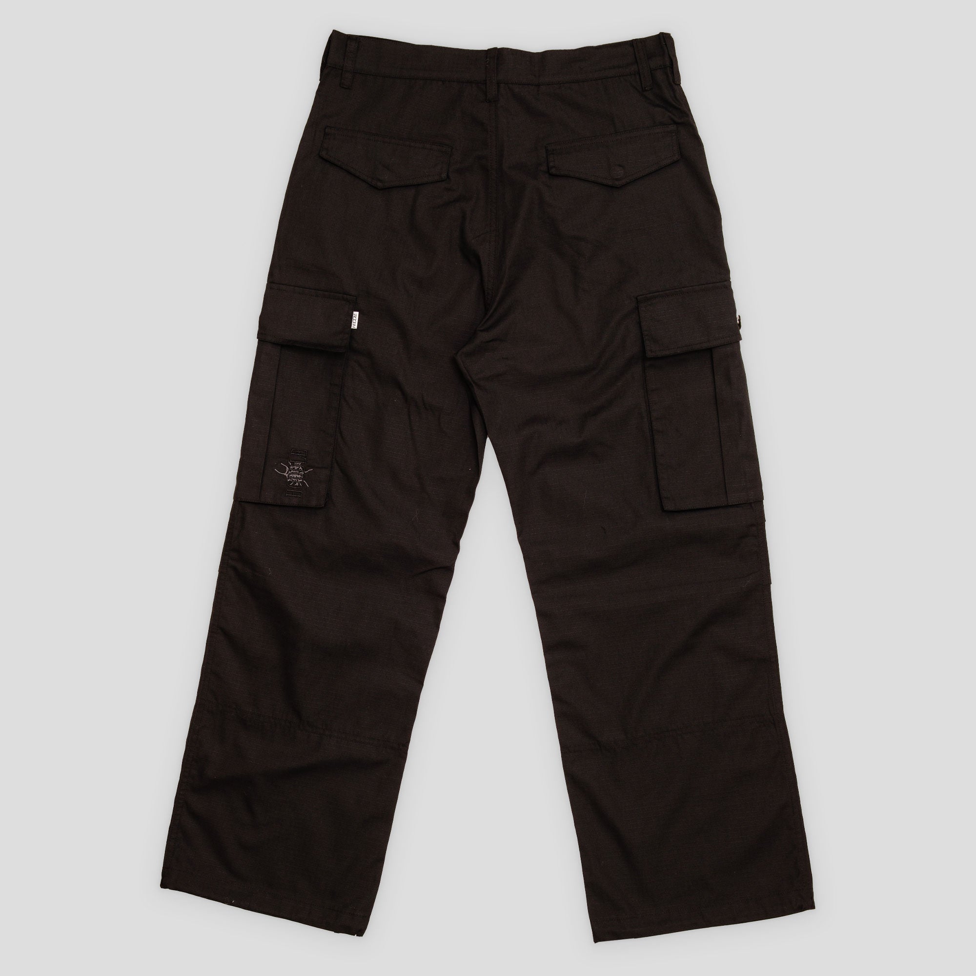 Hoddle Pleated Ripstop Cargo Pants - Black