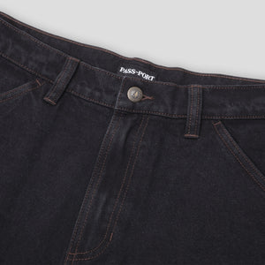 Pass~Port Workers Club Denim Short - Washed Black