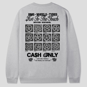 Cash Only Wheels Crewneck Sweatshirt - Ash