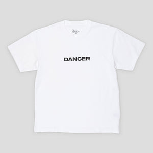 Dancer Oblique Logo Tee - White / Black