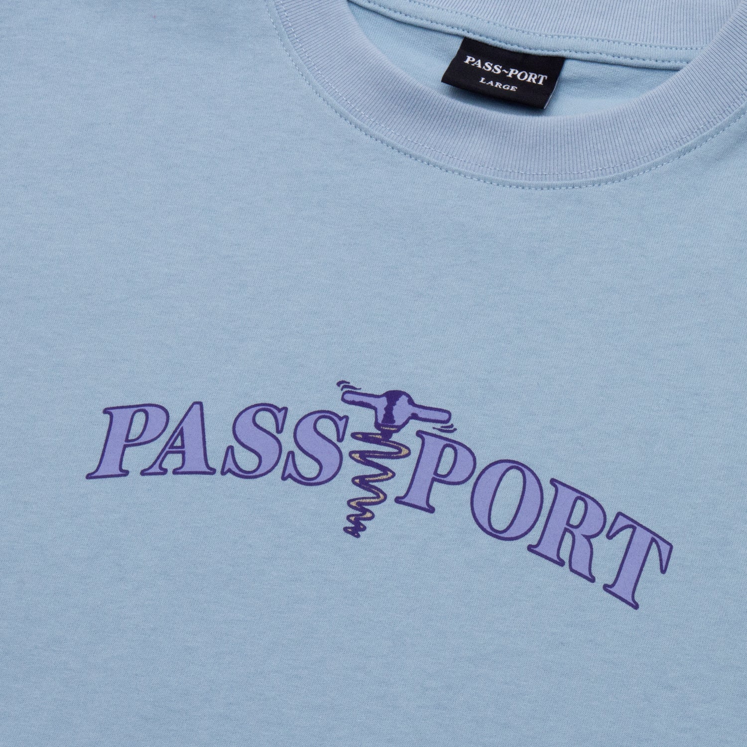 Pass~Port Corkscrew Long-sleeve Tee - Stonewash Blue