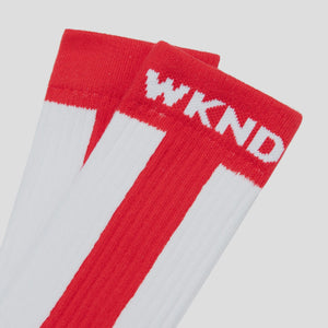 WKND "BASEBALL" SOCKS RED