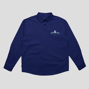 Pass~Port Thistle Embroidery AG Shirt Long Sleeve - Navy