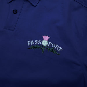 Pass~Port Thistle Embroidery AG Shirt Short Sleeve - Navy
