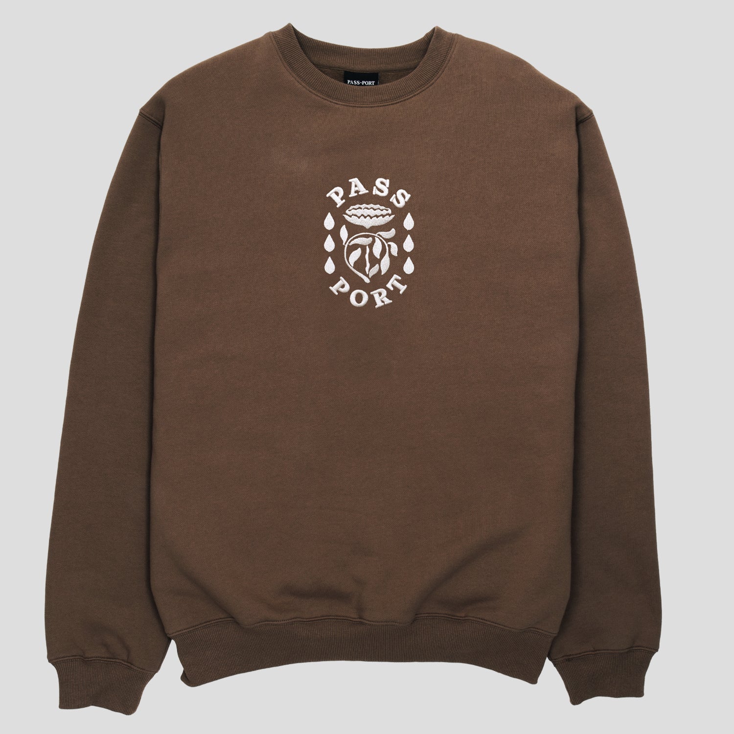 Pass~Port Fountain Embroidery Sweater - Bark