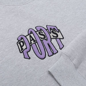 Pass~Port Bulb Logo Chenille Sweater - Ash