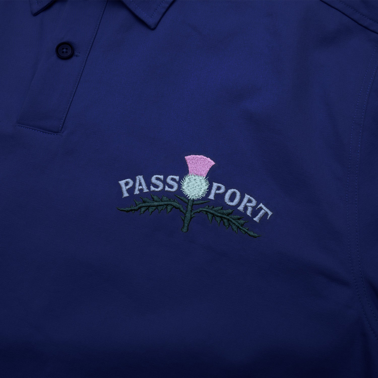 Pass~Port Thistle Embroidery AG Shirt Long Sleeve - Navy