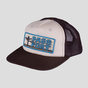 Pass~Port Water Restrictions Workers Trucker Cap - Chocolate / Off White