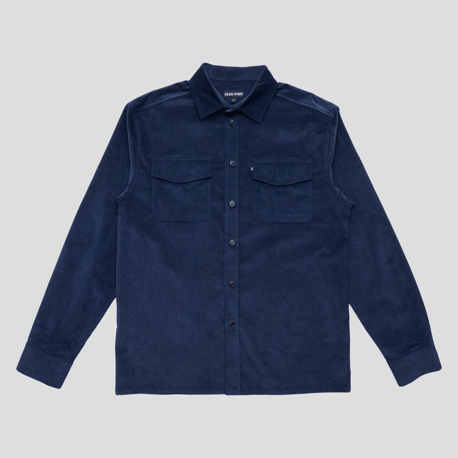 Pass~Port Micro Cord Workers Shirt - Navy