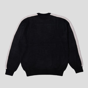 Hoddle Warped Logo Knit - Black / Grey