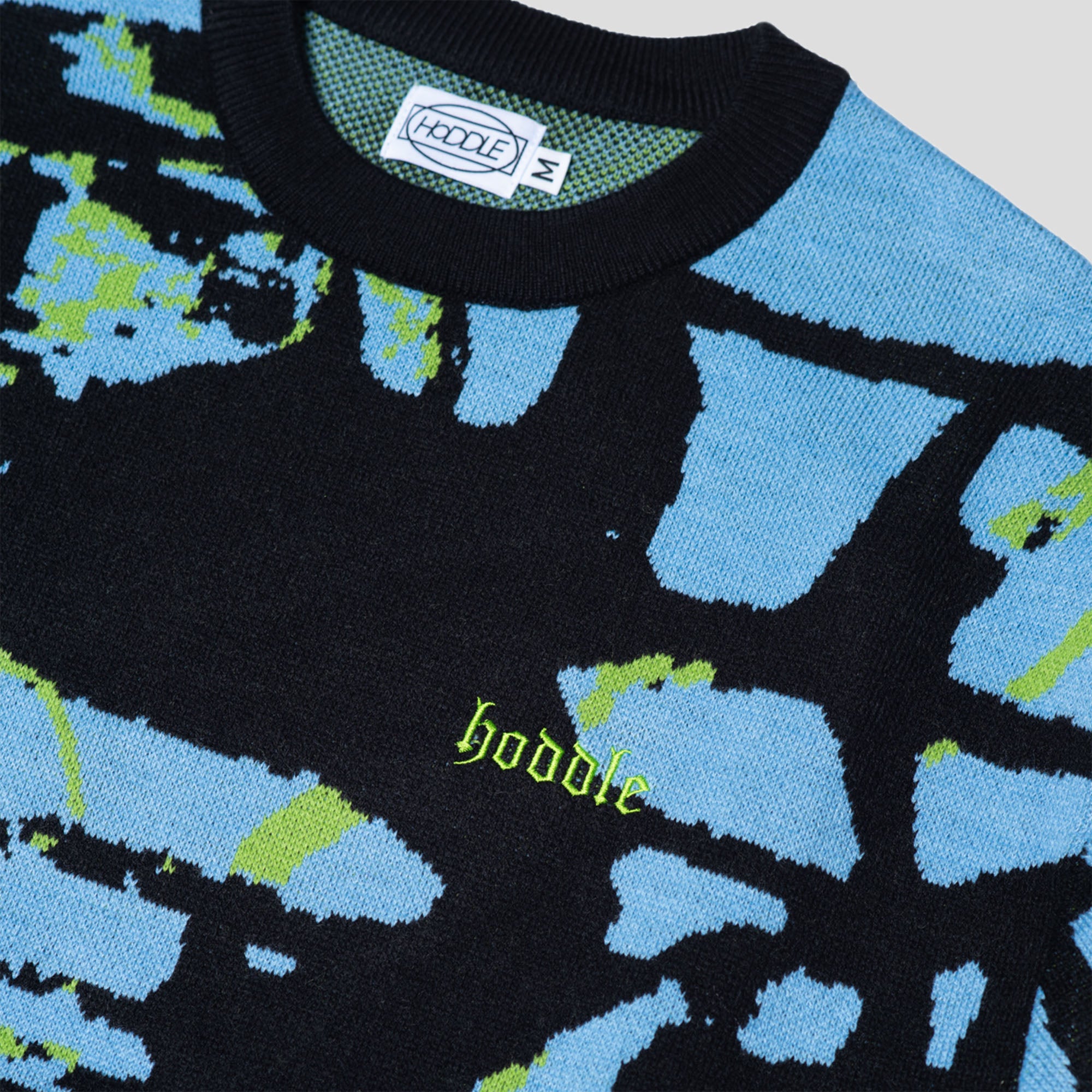 Hoddle Dungieon Knit - Blue / Black / Green