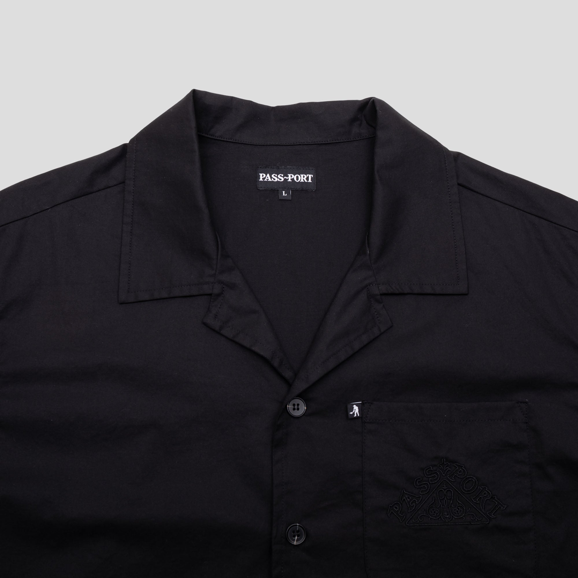 Pass~Port Manuscript Casual Shirt - Black