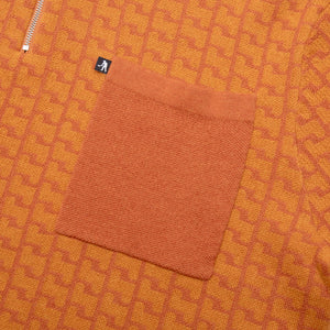 Pass~Port Drain Knit Polo - Burnt Orange