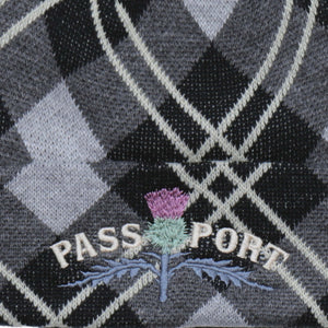 Pass~Port Thistle Beanie - Grey Tartan