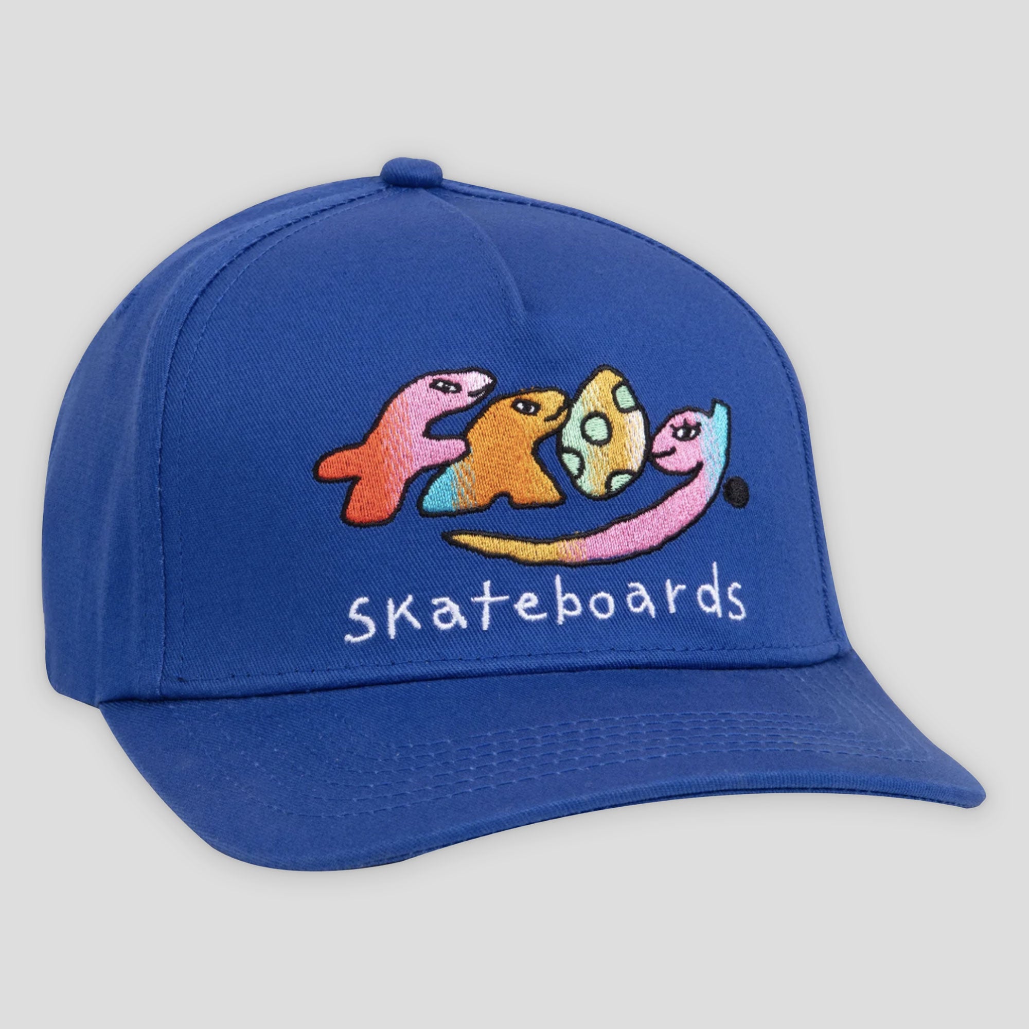 Frog Skateboards Dino Logo 5-Panel Cap - Royal Blue