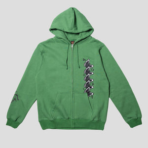 Hoddle Butterfly Zip Up Hoodie - Forest Green