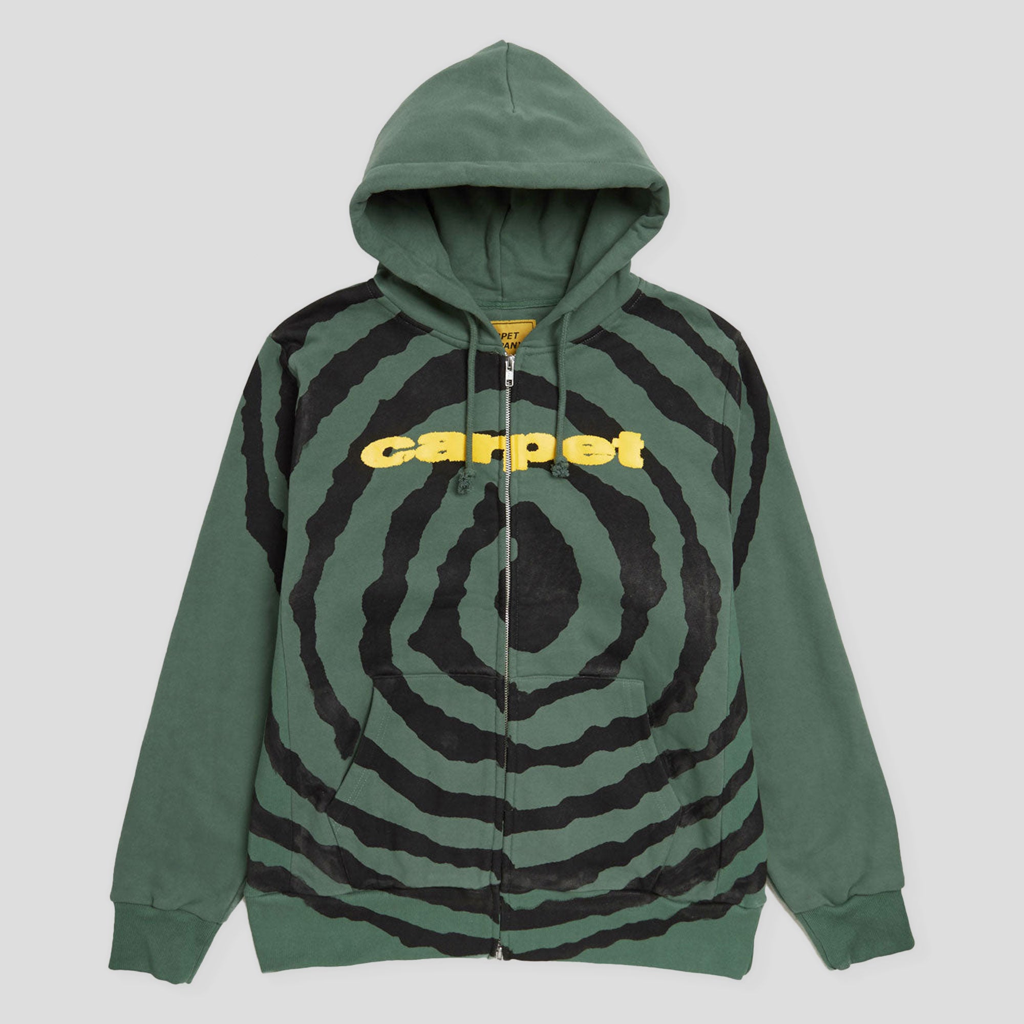 Carpet Company Spiral Zip-up Hoodie - Forest Green