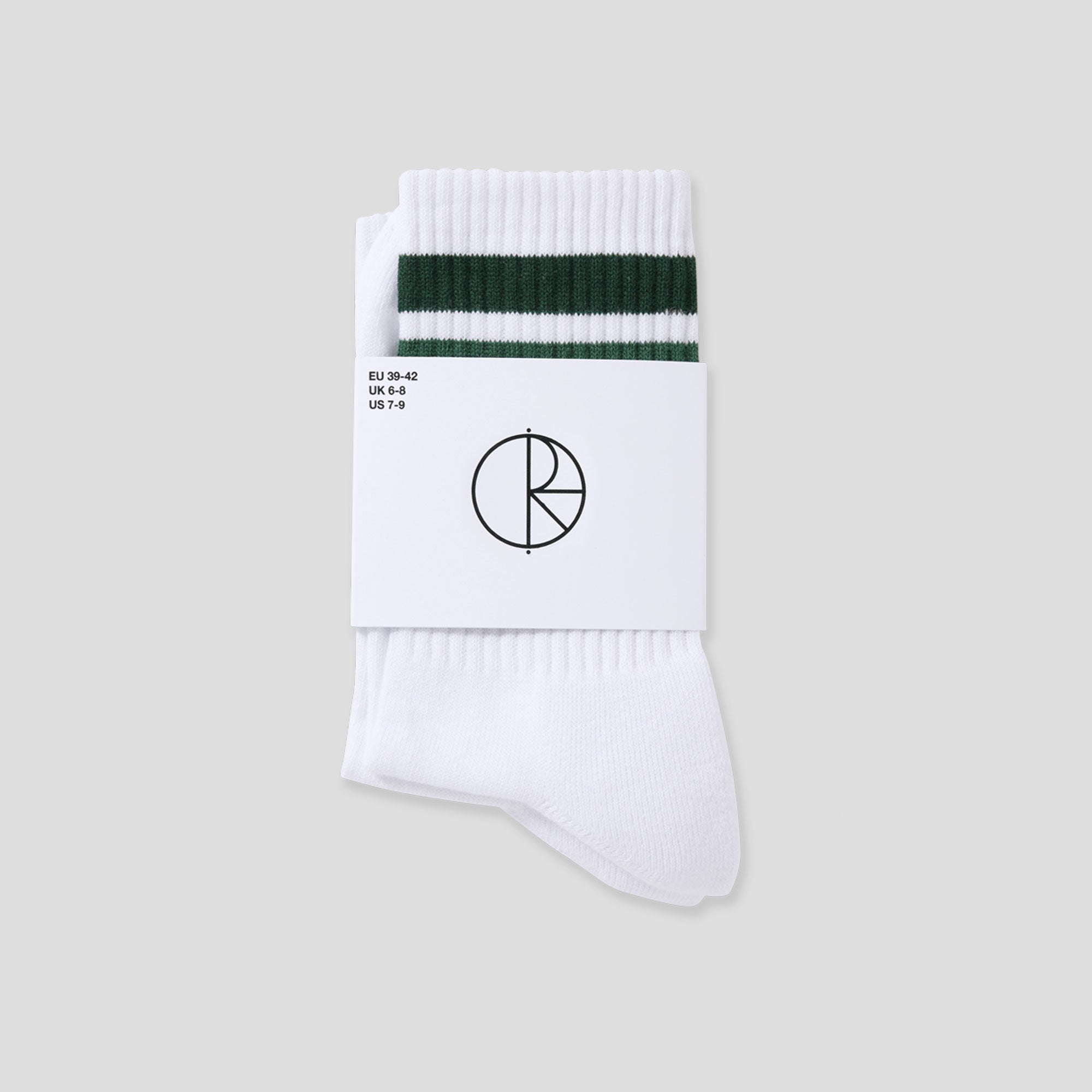 Polar Skate Co. 'Fat Stripe' Socks - White/Green