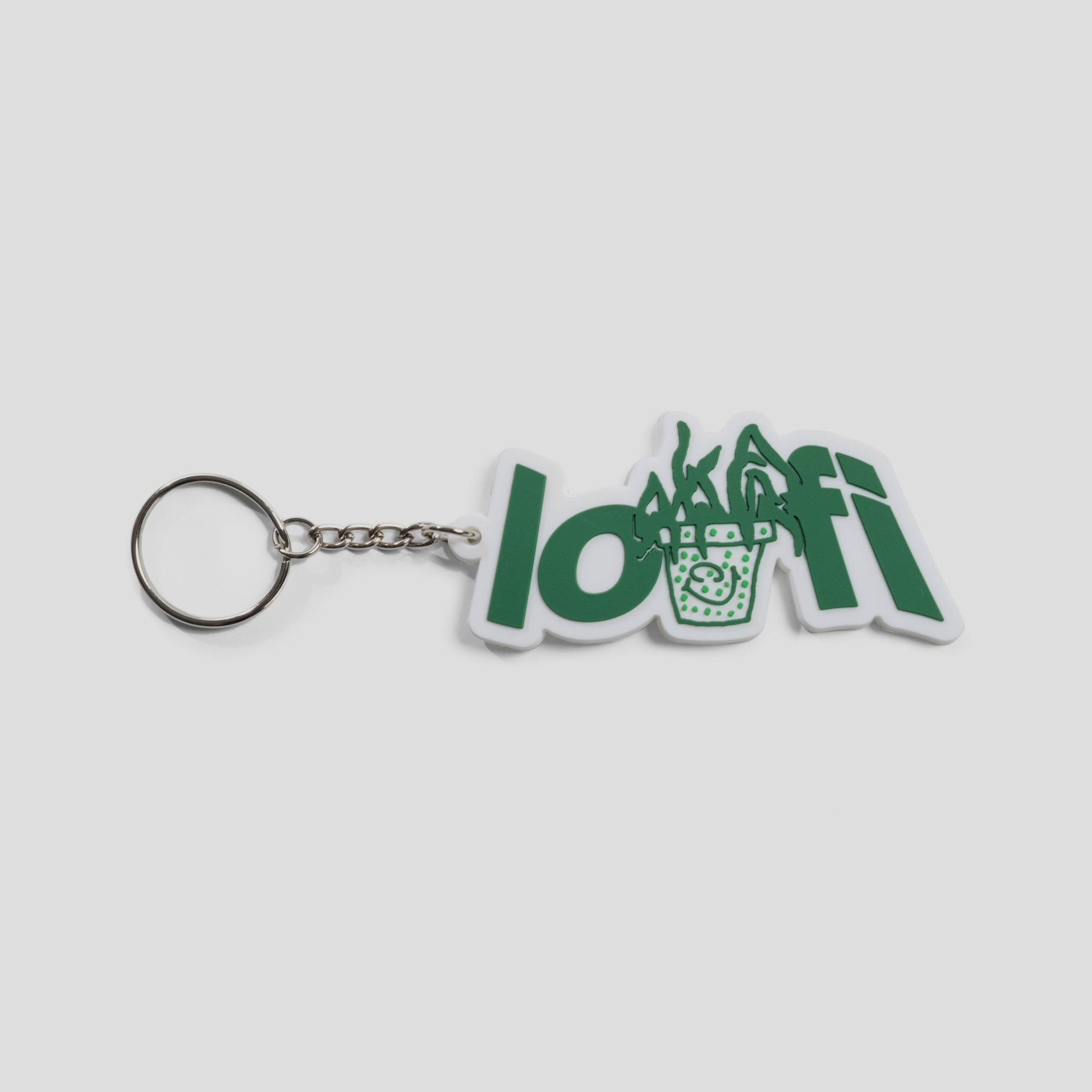 Lo-Fi Plant Logo Rubber Keychain
