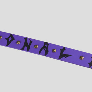 Personal Leather Studded Belt - Purple / Black