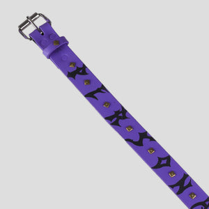 Personal Leather Studded Belt - Purple / Black
