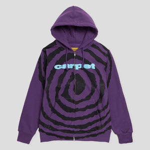 Carpet Company Spiral Zip-up Hoodie - Purple