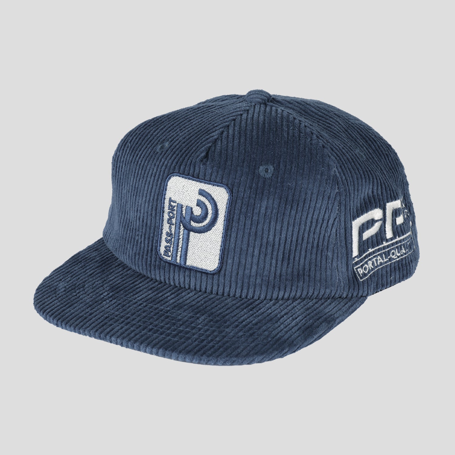 Pass~Port Long Con Workers Cap - Washed Royal Blue