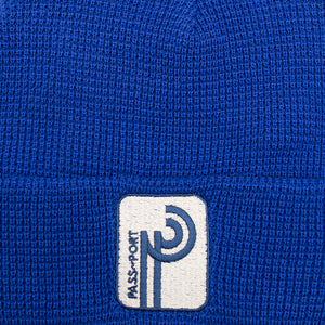 Pass~Port Long Con Waffle Knit Beanie - Royal Blue