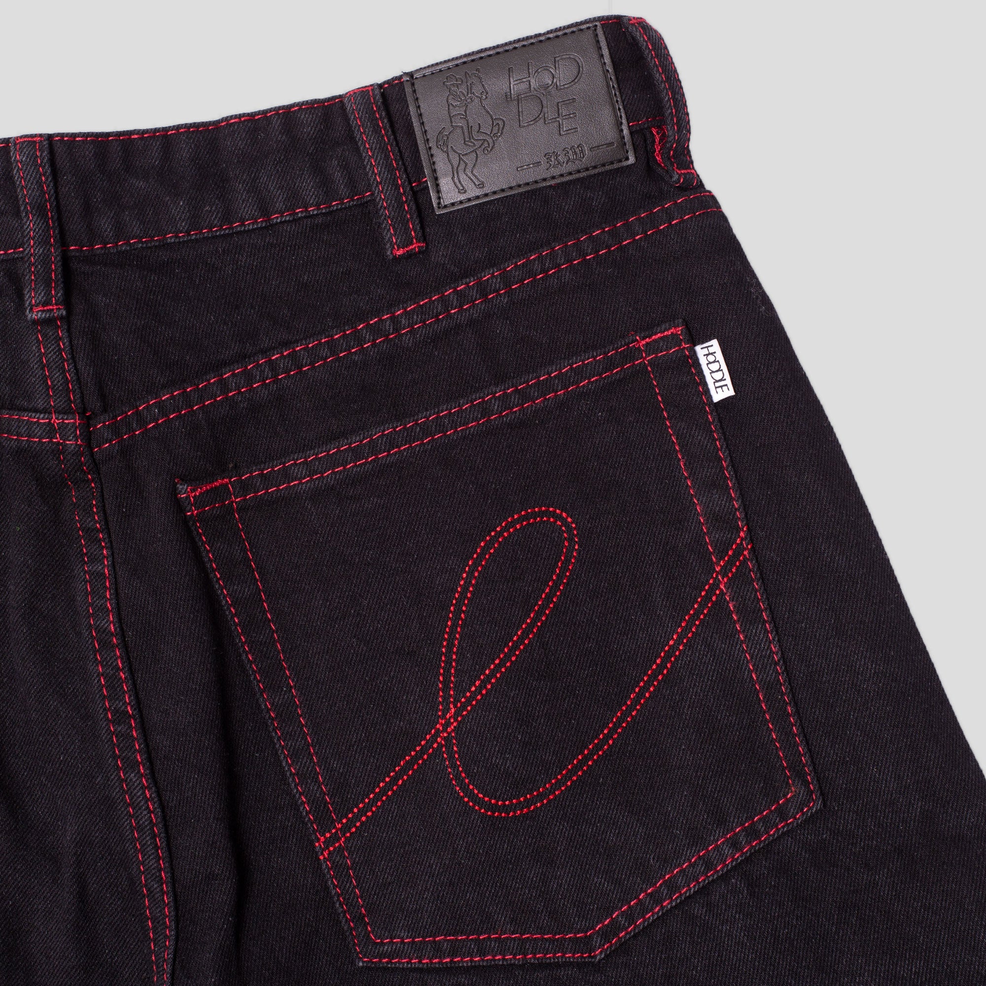 Hoddle 16 Ounce Denim Ranger Jean - Black / Red Stitch – Pass~Port