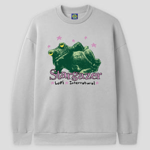 Lo-Fi Stargazer Crewneck Sweatshirt - Cement