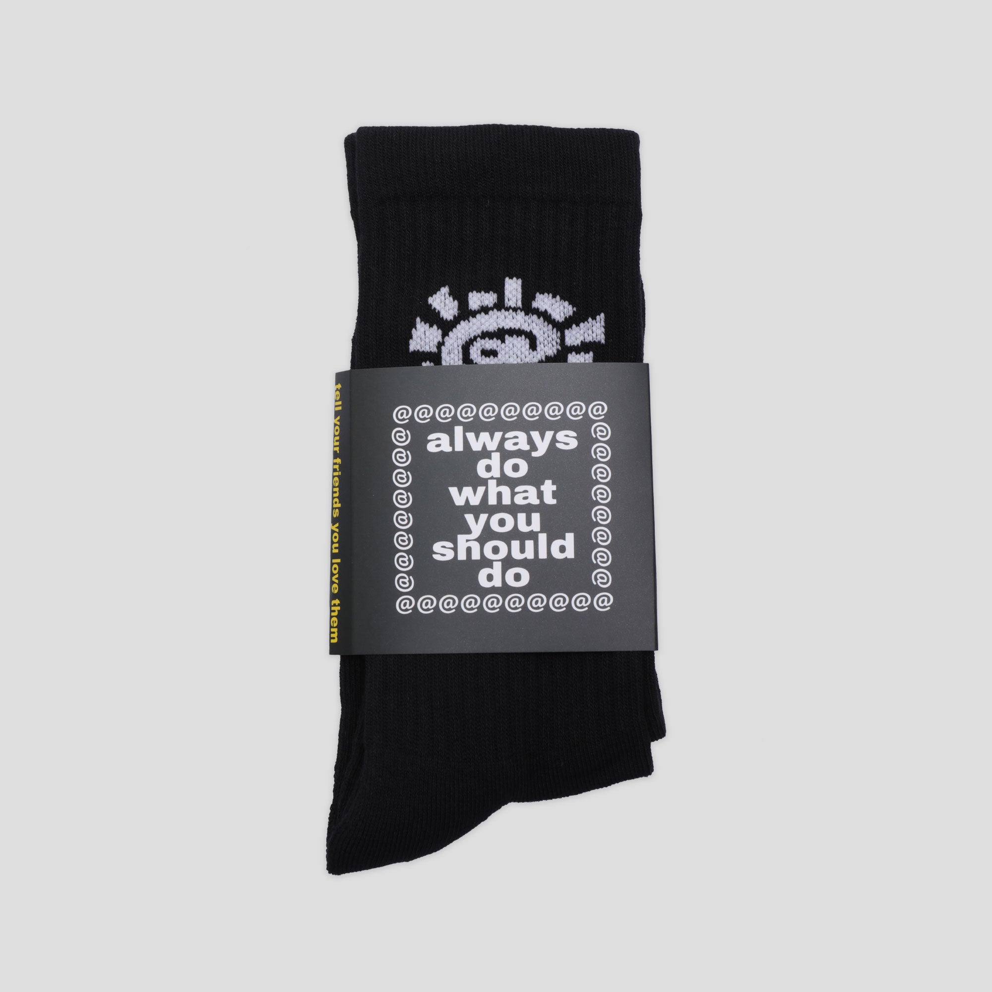Always Do What You Should Do Solid @Sun Sock - Black