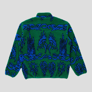WKND Temple Fleece Jacket - Green / Blue
