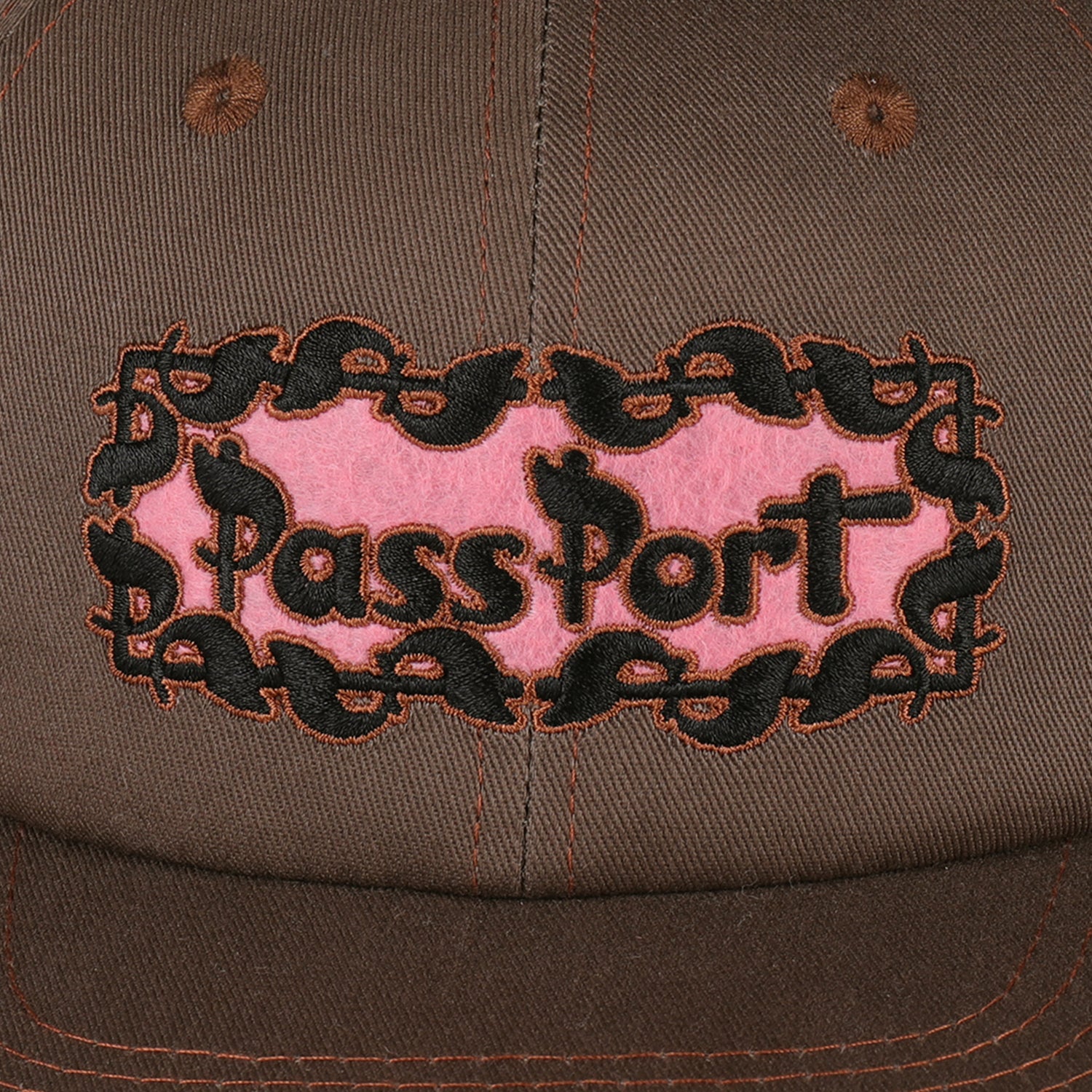 Pass~Port Pattoned Casual Cap - Bark