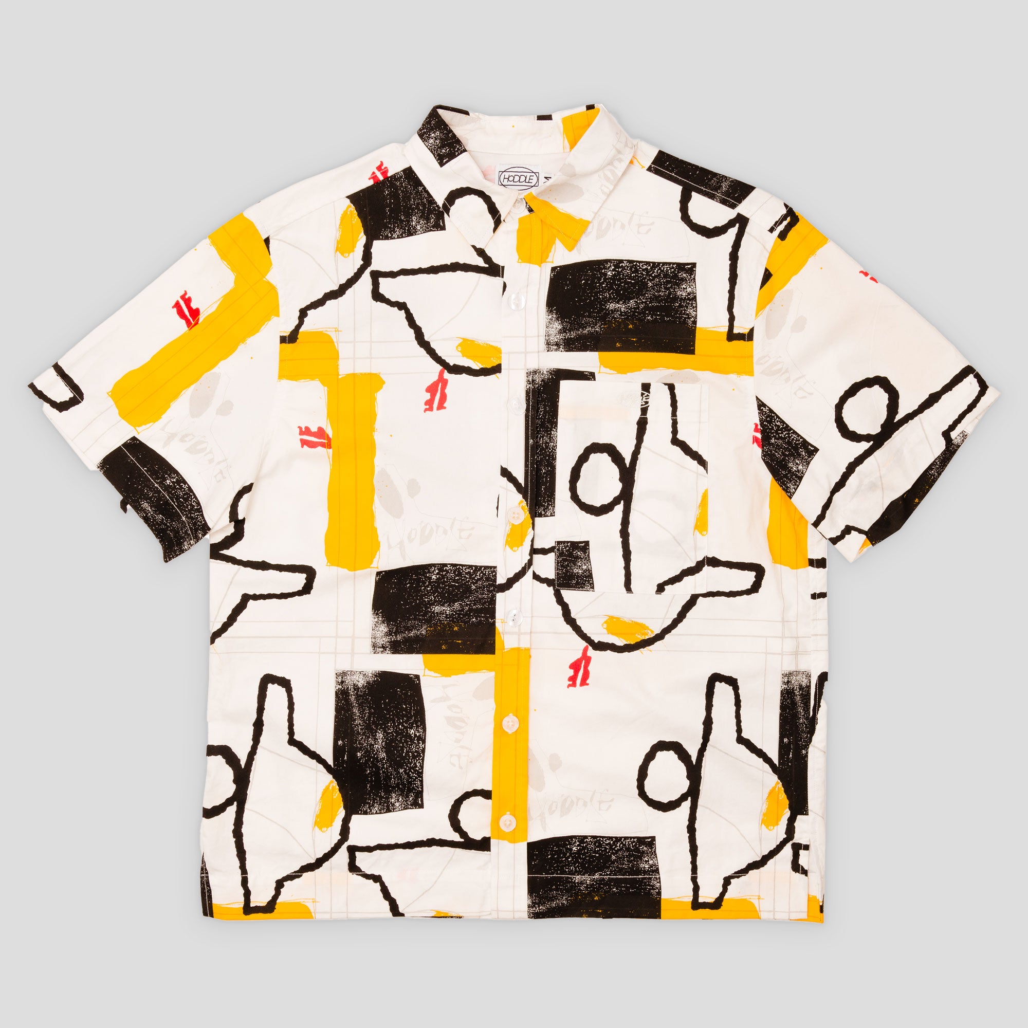 Hoddle Faire Short-sleeve Shirt - Yellow / black / White