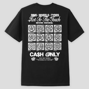 Cash Only Wheels Tee - Black