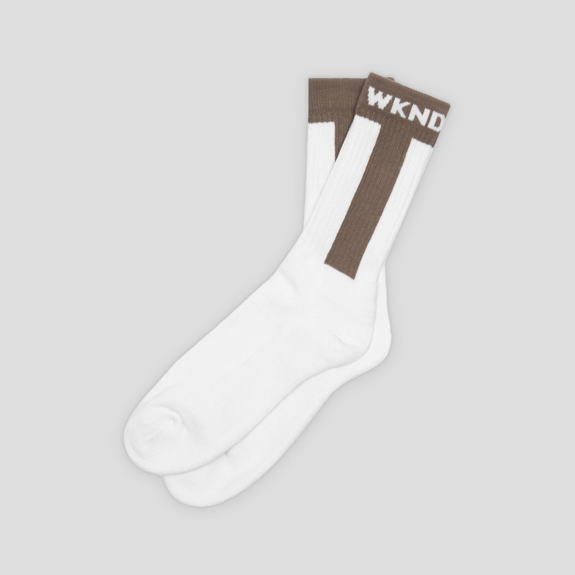WKND Baseball Socks - White / Grey