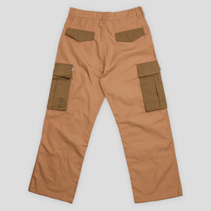 Hoddle Pleated Ripstop Cargo Pants - Tan / Khaki
