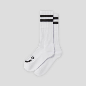 Polar Skate Co. Happy Sad Socks - White
