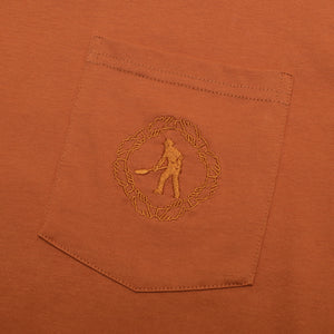 Pass~Port Organic Embroidery Pocket Tee - Burnt Orange