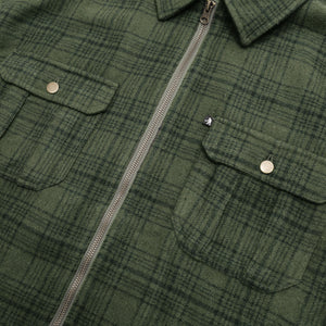 PASS~PORT "WORKERS" ZIP UP FLANNEL FOREST GREEN