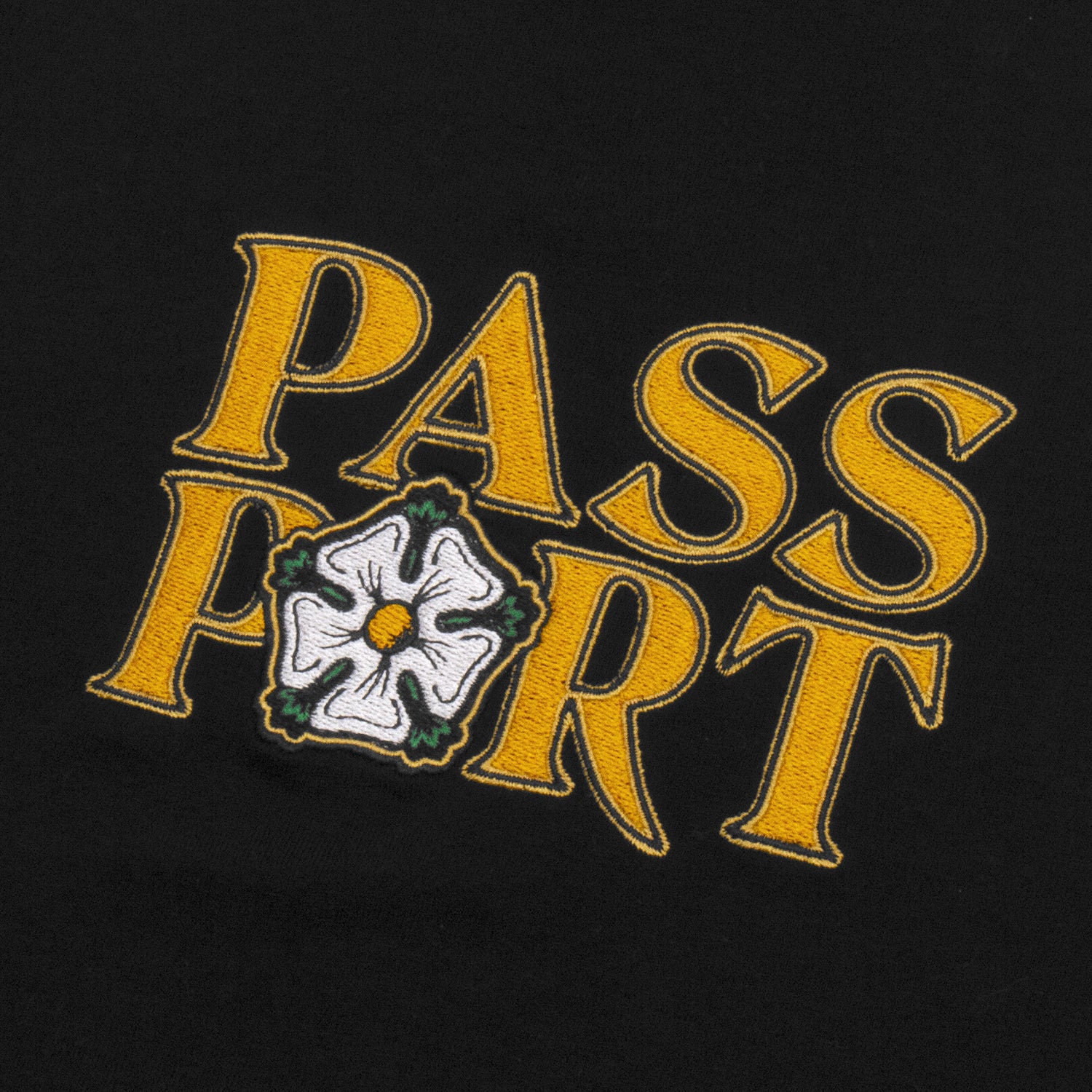 Pass~Port Rosa Embroidery Tee - Black
