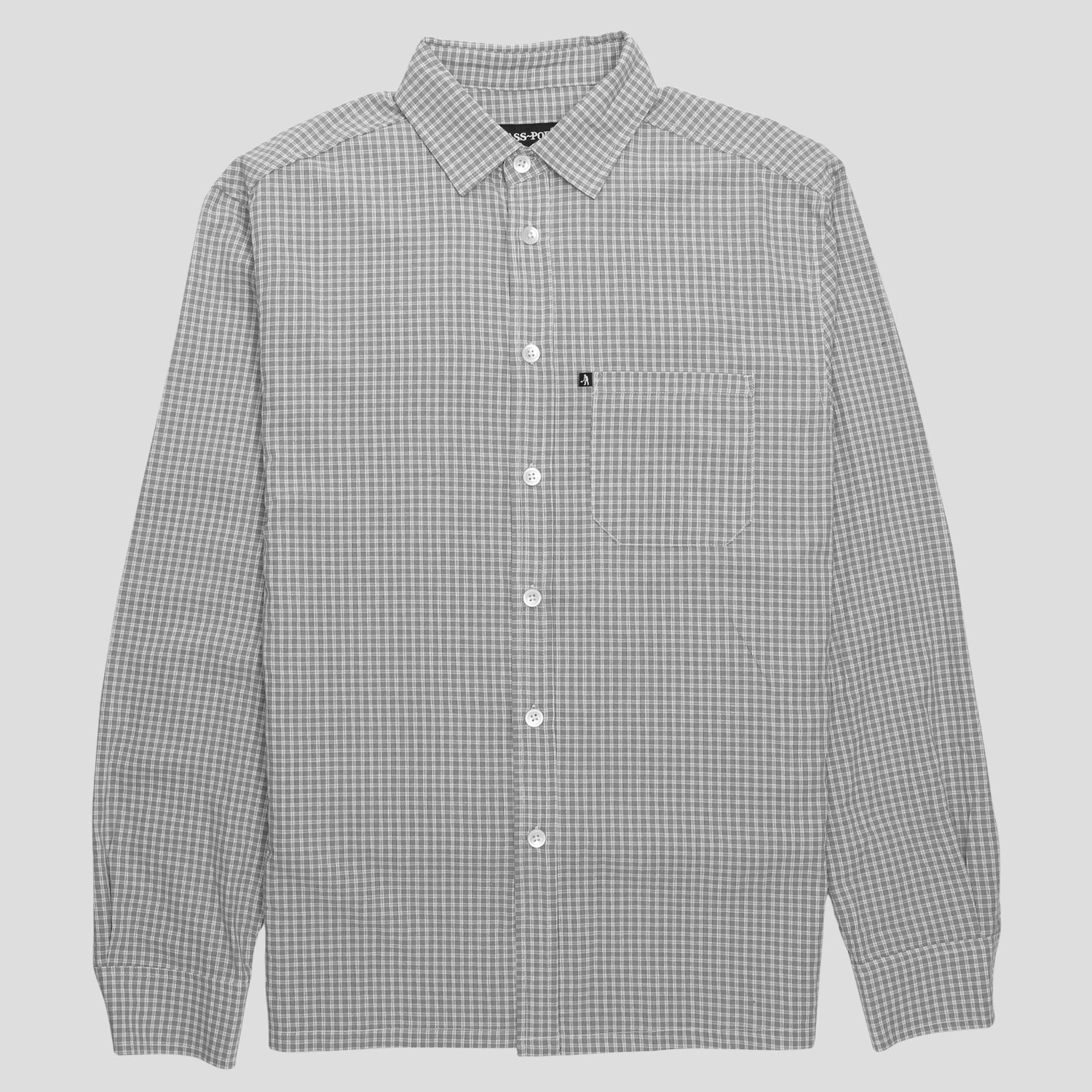 PASS~PORT "WORKERS CHECK" L/S SHIRT ASH