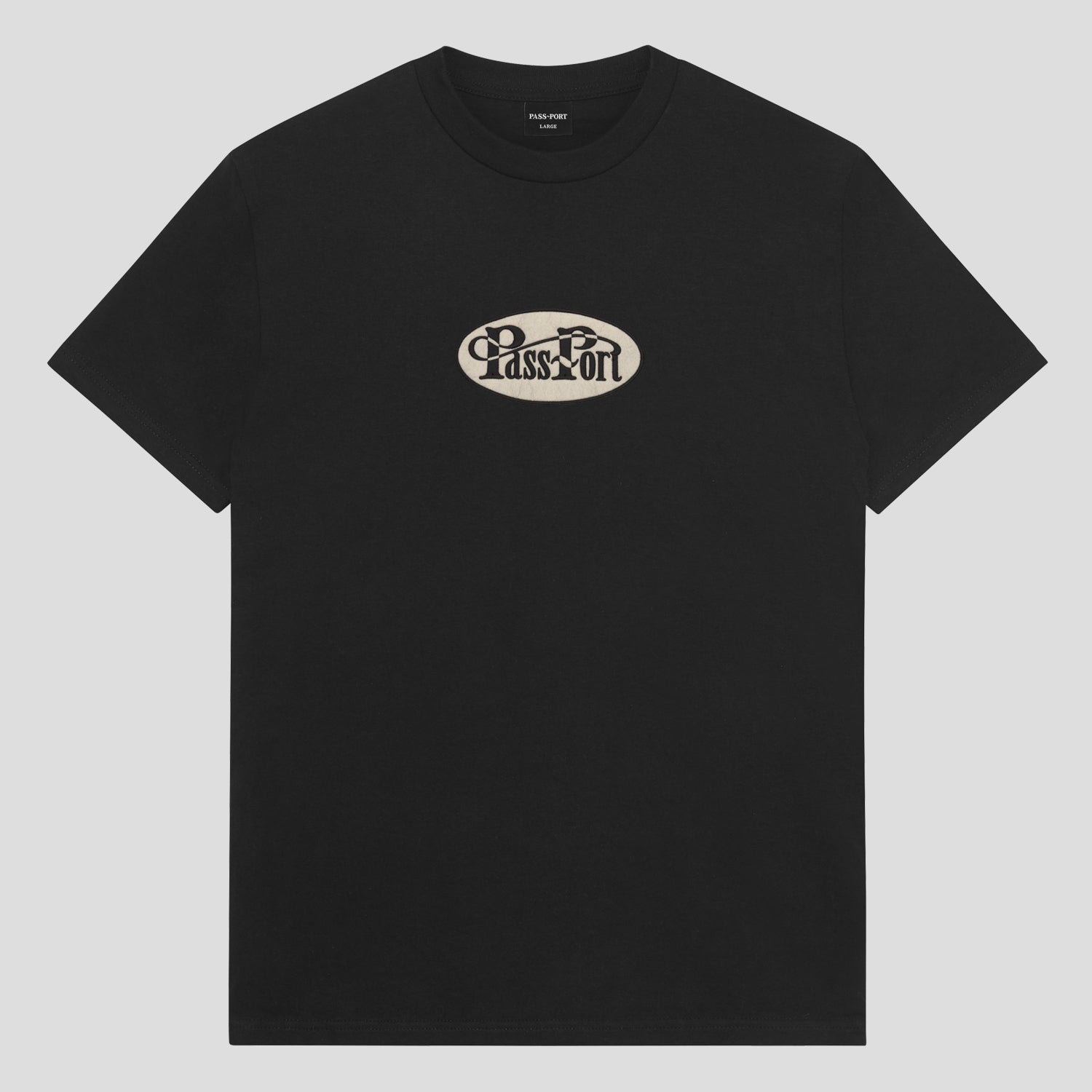 Pass~Port Whip Embroidery Tee - Black
