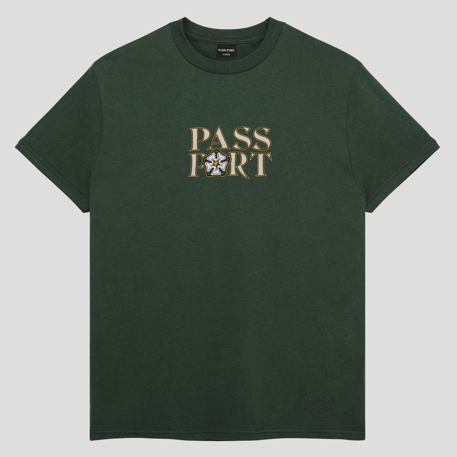 Pass~Port Rosa Embroidery Tee - Forest Green