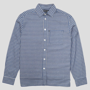 Pass~Port Workers Check Shirt Long Sleeve - Navy