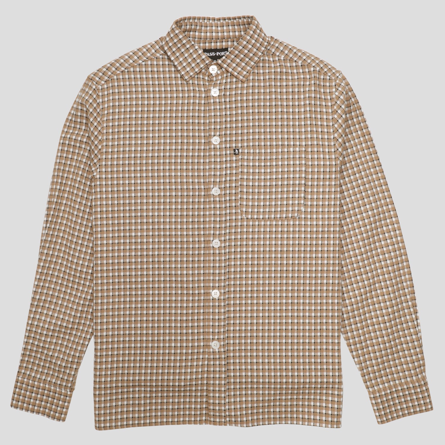 Pass~Port Workers Check Shirt Long Sleeve - Sand