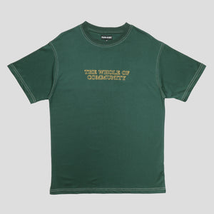 Pass~Port Whole of Community Embroidery Organic Tee - Forest Green