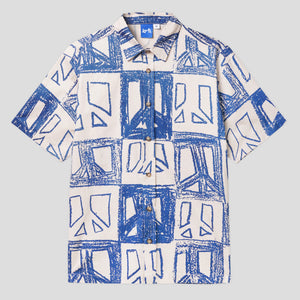 Lo-Fi Sketch Button Up Shirt S/S - Natural / Slate
