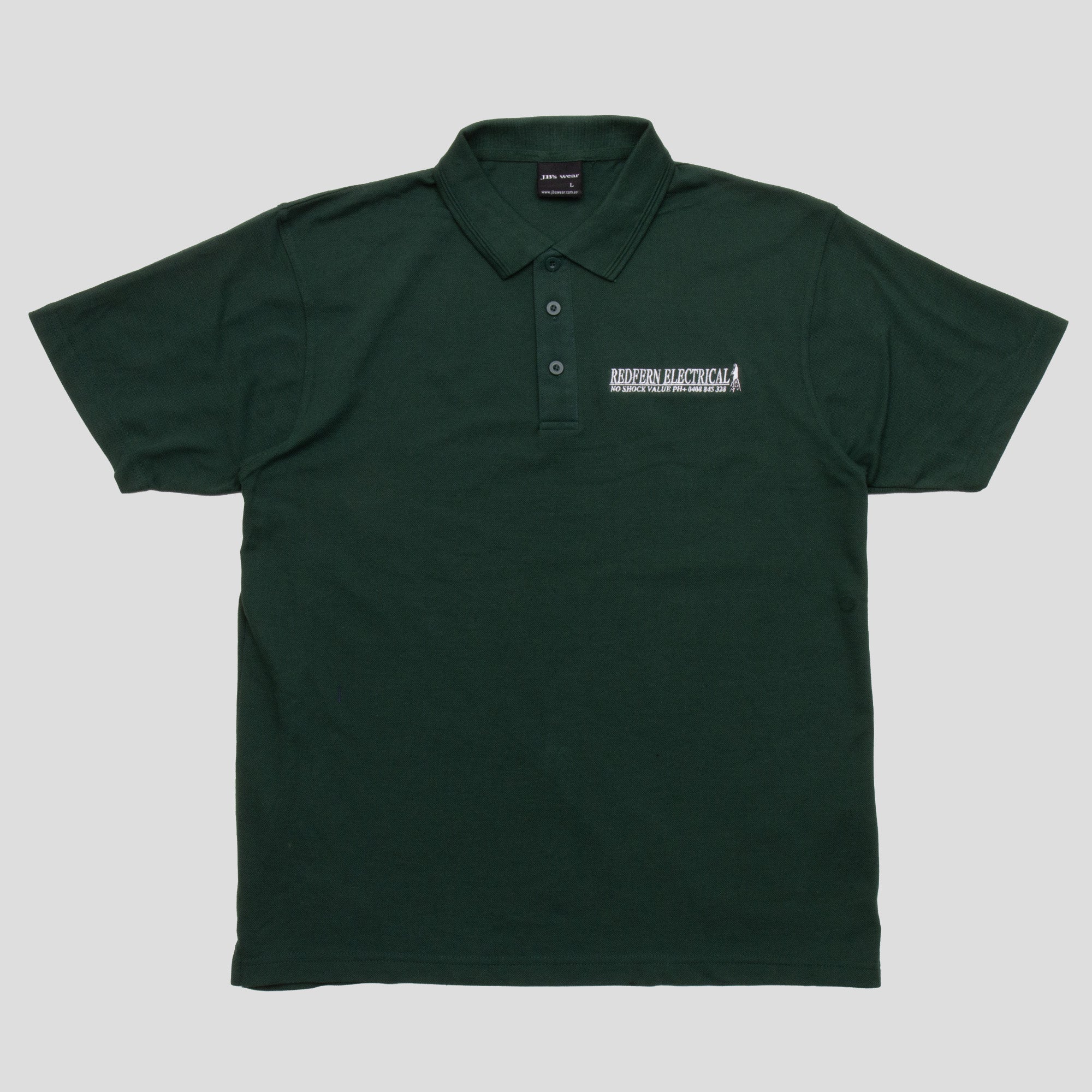 REDFERN ELECTRICAL "LADDER LIFE" POLO FOREST GREEN